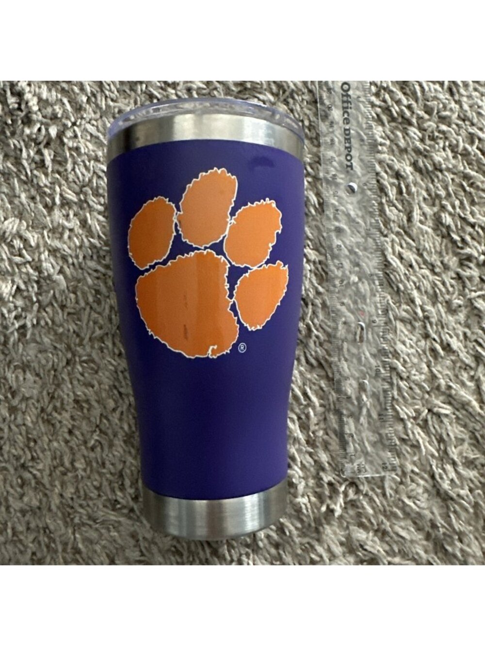 The Memory Company Clemson Tigers Mascot 20 oz. Tumbler Purple Orange NCAA (2)